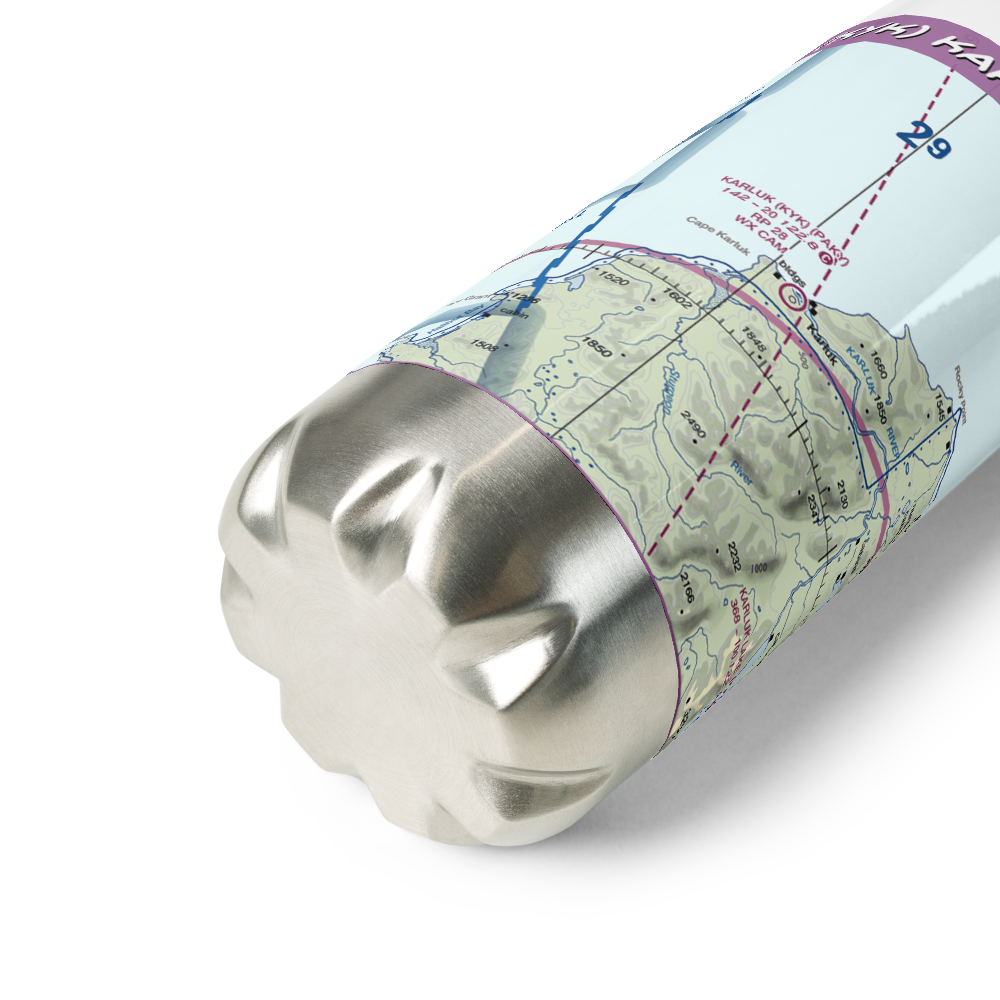 Karluk Airport (KYK) VFR Sectional Water Bottle 
