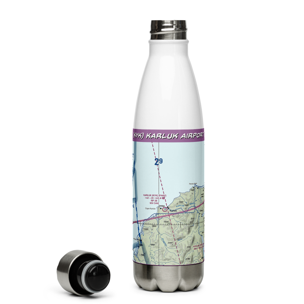 Karluk Airport (KYK) VFR Sectional Water Bottle 