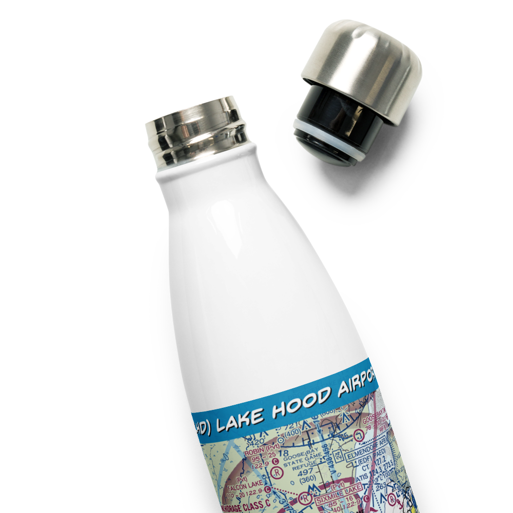Lake Hood Airport (LHD) VFR Sectional Water Bottle 