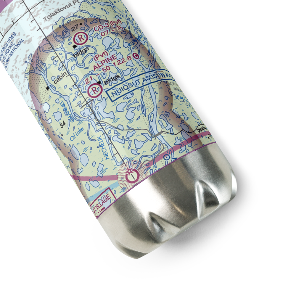 Alpine Airstrip (AK15) VFR Sectional Water Bottle 