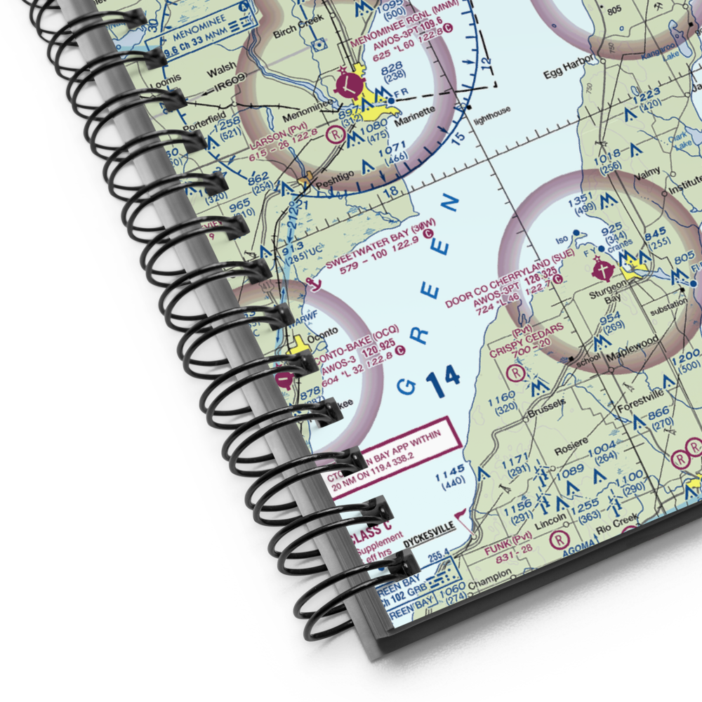 Chambers Island Airport (30WI) VFR Sectional Notebook 