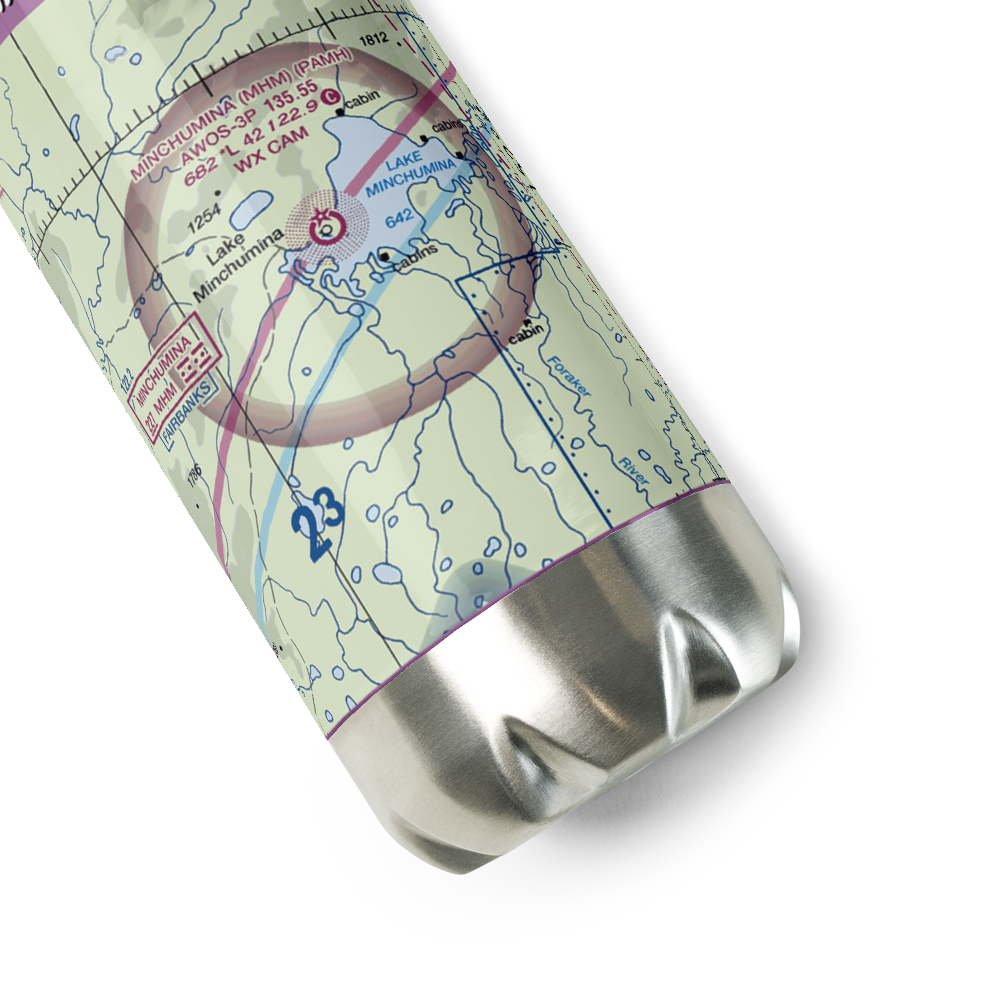 Minchumina Airport (MHM) VFR Sectional Water Bottle 