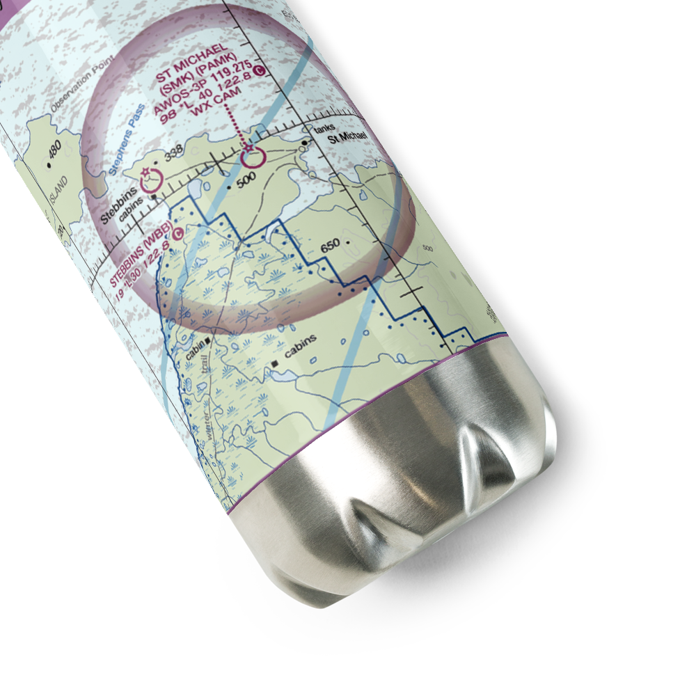 St Michael Airport (SMK) VFR Sectional Water Bottle 