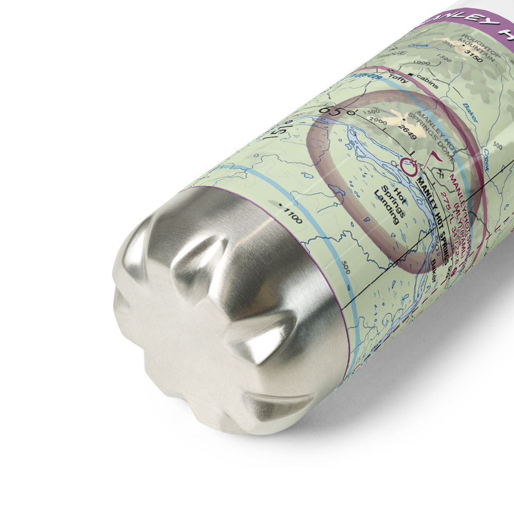 Manley Hot Springs Airport (MLY) VFR Sectional Water Bottle 