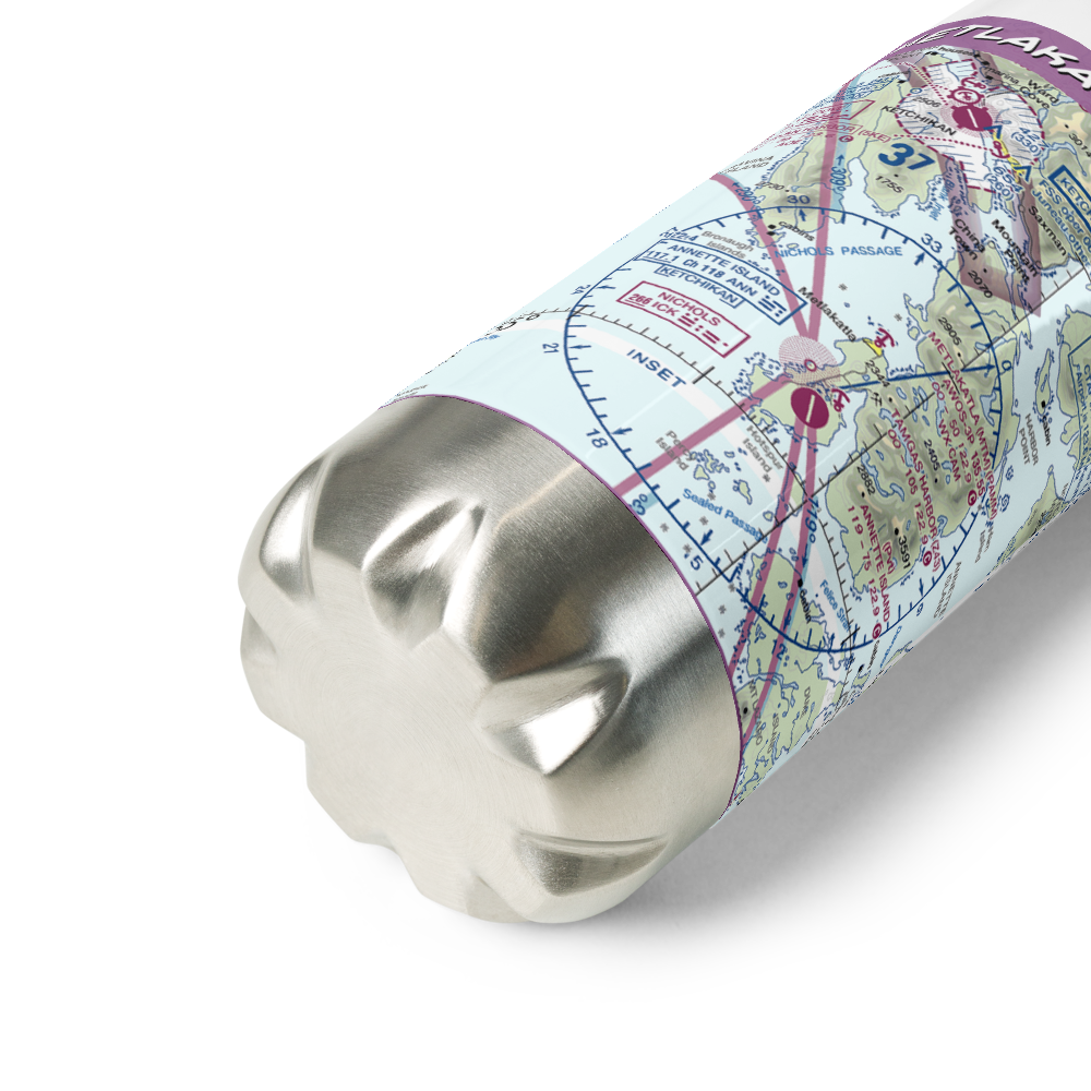 Metlakatla Seaplane Base (MTM) VFR Sectional Water Bottle 