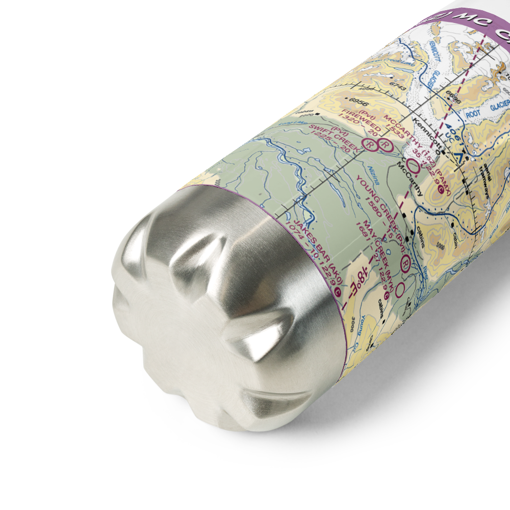 Mc Carthy Airport (15Z) VFR Sectional Water Bottle 