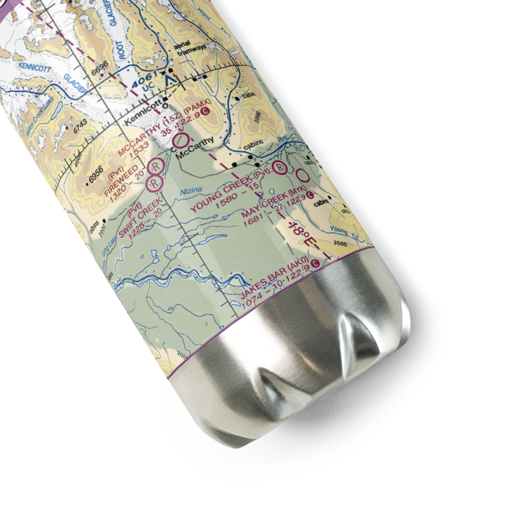 Mc Carthy Airport (15Z) VFR Sectional Water Bottle 