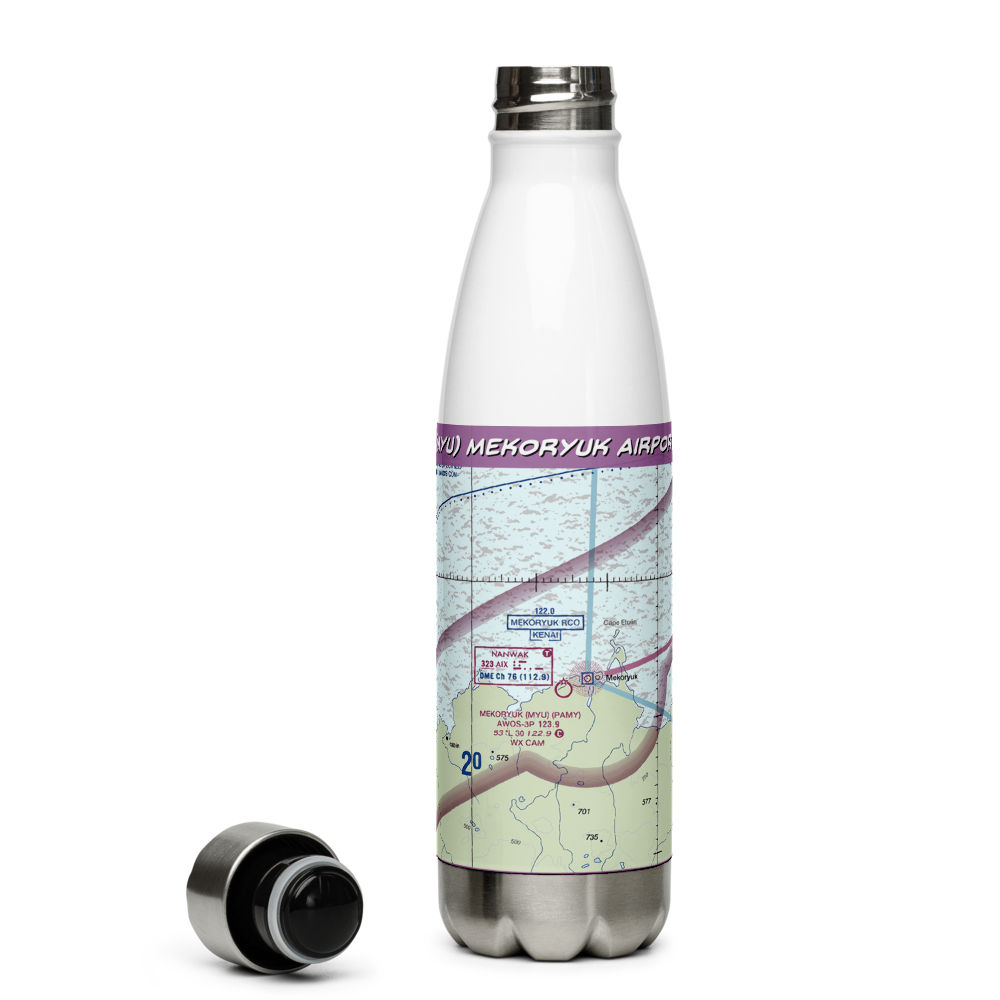 Mekoryuk Airport (MYU) VFR Sectional Water Bottle 