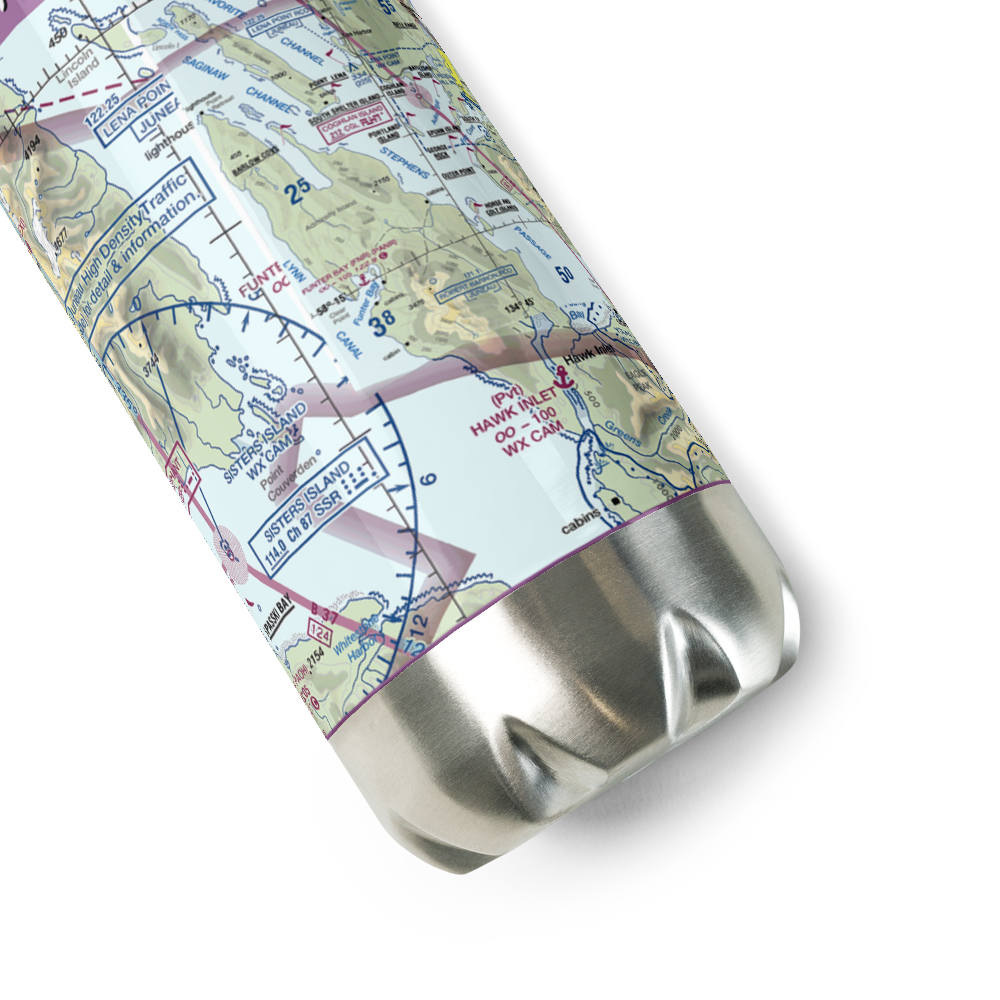Funter Bay Seaplane Base (FNR) VFR Sectional Water Bottle 