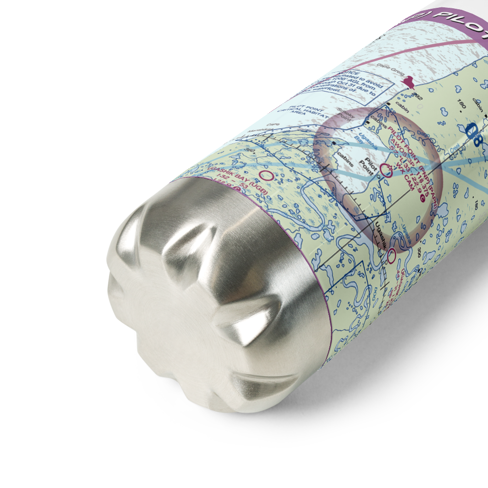 Pilot Point Airport (PNP) VFR Sectional Water Bottle 