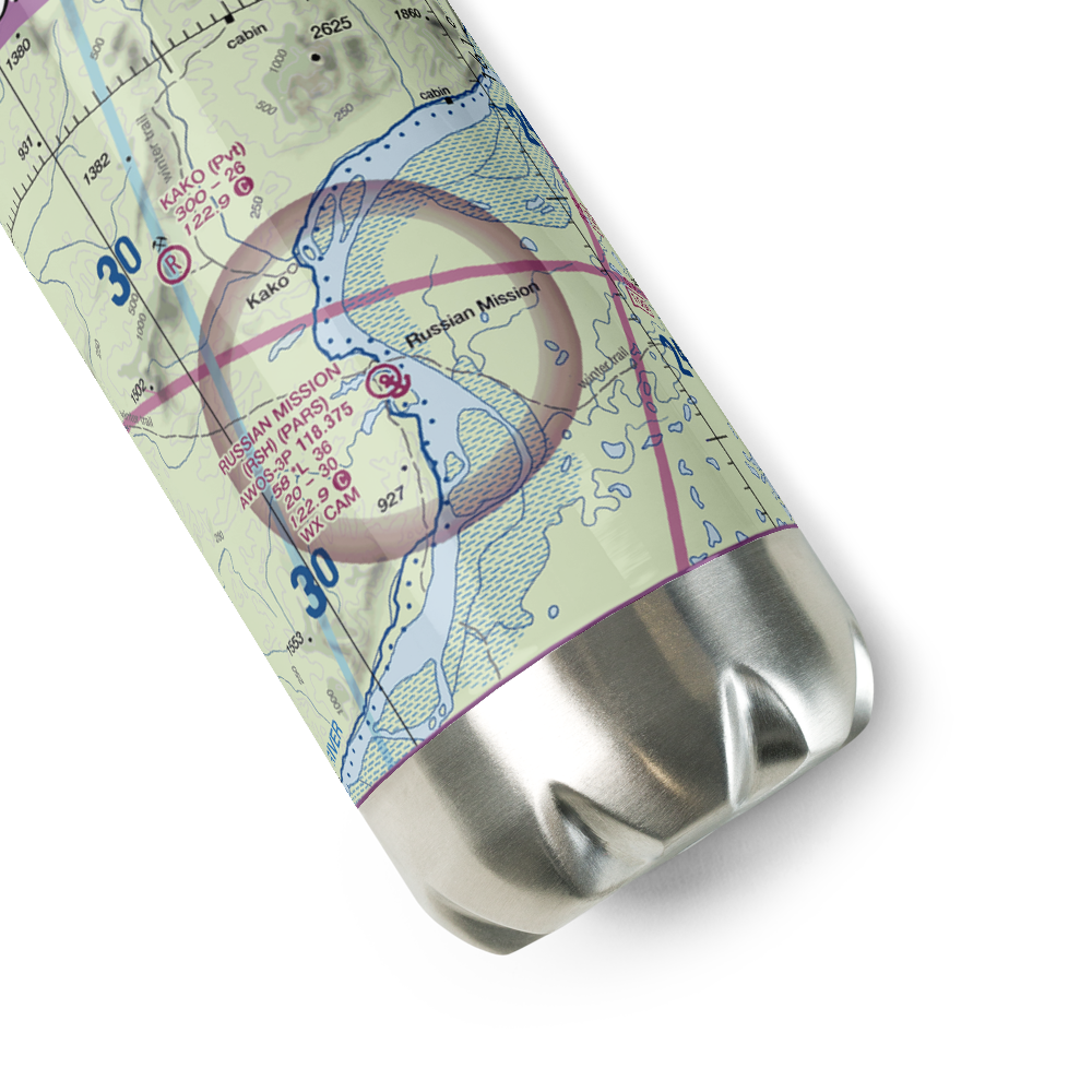 Russian Mission Airport (RSH) VFR Sectional Water Bottle 