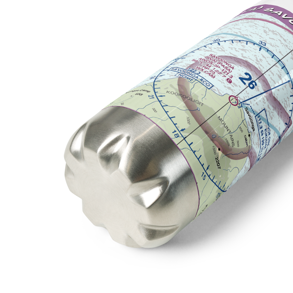Savoonga Airport (SVA) VFR Sectional Water Bottle 