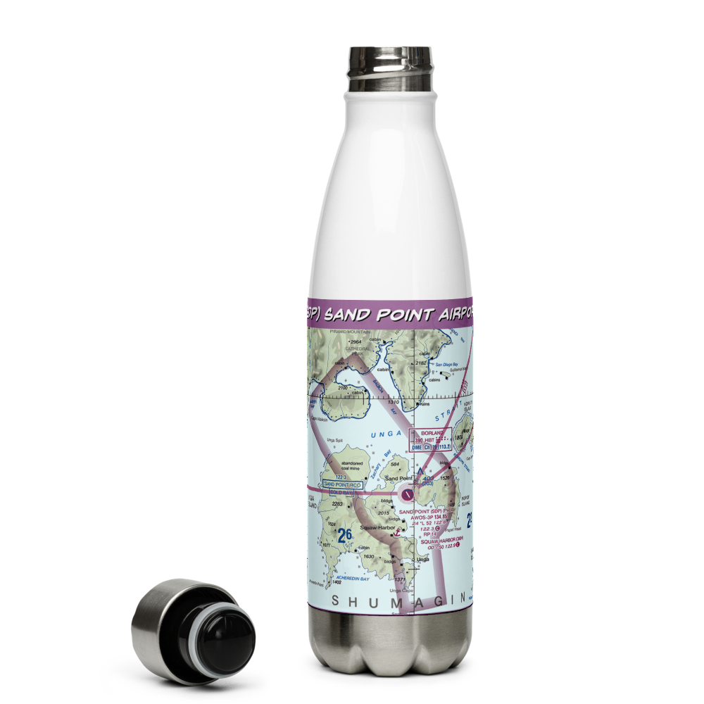 Sand Point Airport (SDP) VFR Sectional Water Bottle 
