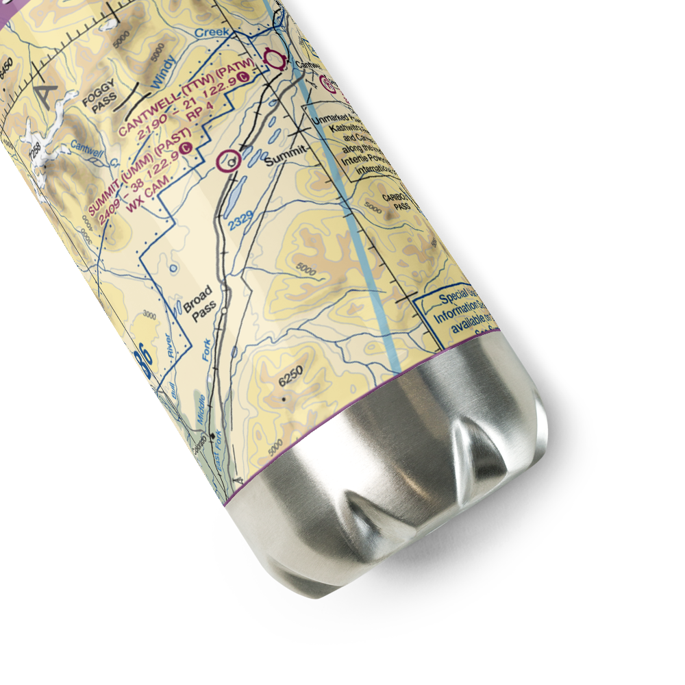 Summit Airport (UMM) VFR Sectional Water Bottle 