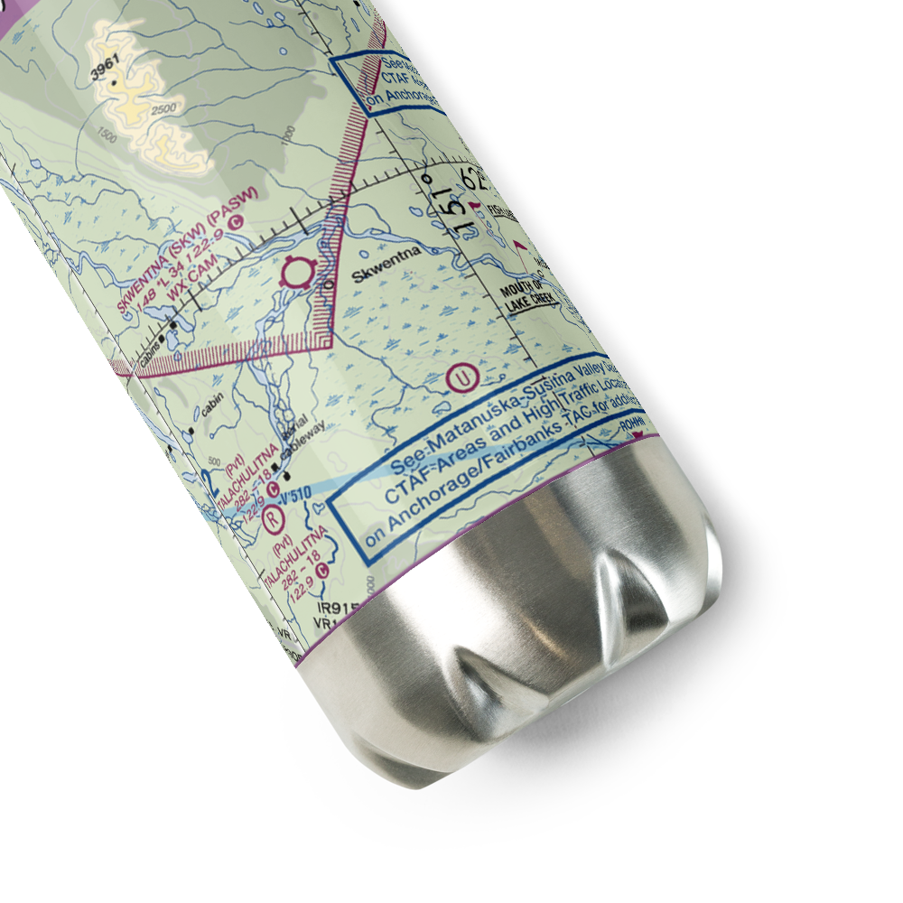 Skwentna Airport (SKW) VFR Sectional Water Bottle 