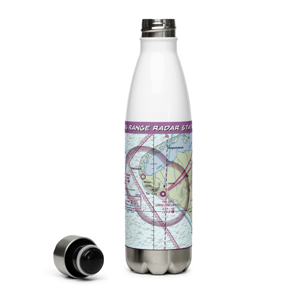 Tin City Long Range Radar Station Airport (TNC) VFR Sectional Water Bottle 