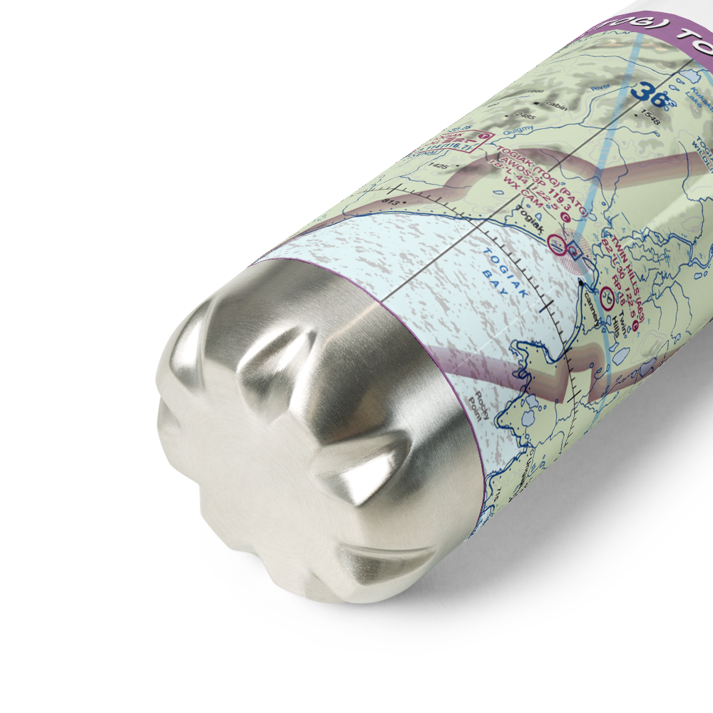 Togiak Airport (TOG) VFR Sectional Water Bottle 