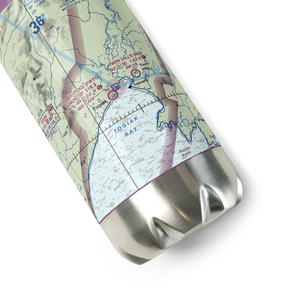 Togiak Airport (TOG) VFR Sectional Water Bottle 
