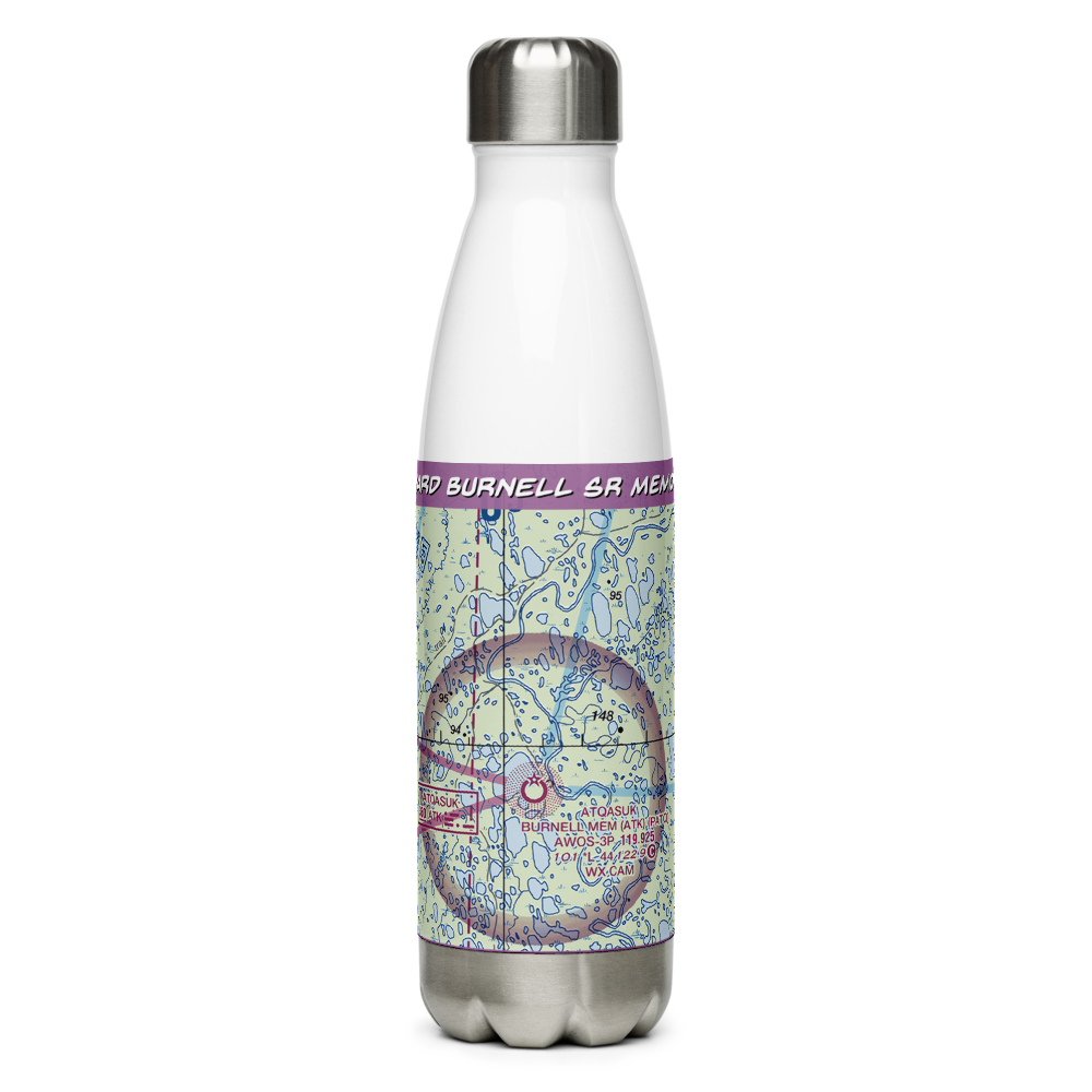 Atqasuk Edward Burnell Sr Memorial Airport (ATK) VFR Sectional Water Bottle 