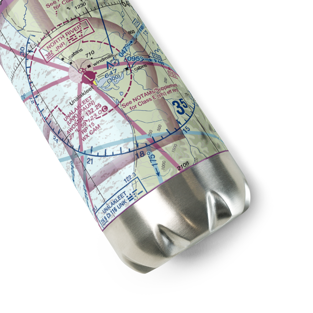 Unalakleet Airport (UNK) VFR Sectional Water Bottle 