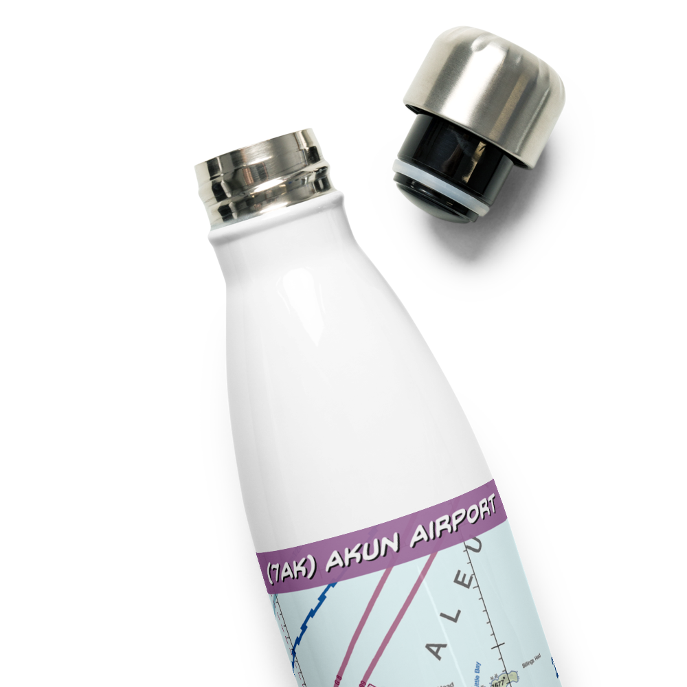 Akun Airport (7AK) VFR Sectional Water Bottle 