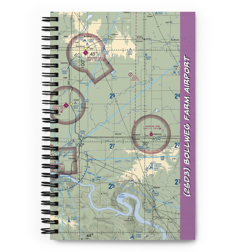 Bollweg Farm Airport (2SD3) VFR Sectional Notebook 