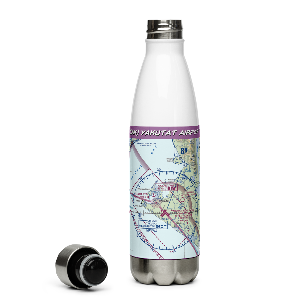 Yakutat Airport (YAK) VFR Sectional Water Bottle 