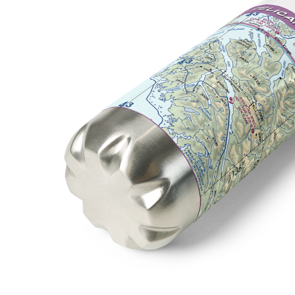 Pelican Seaplane Base (PEC) VFR Sectional Water Bottle 