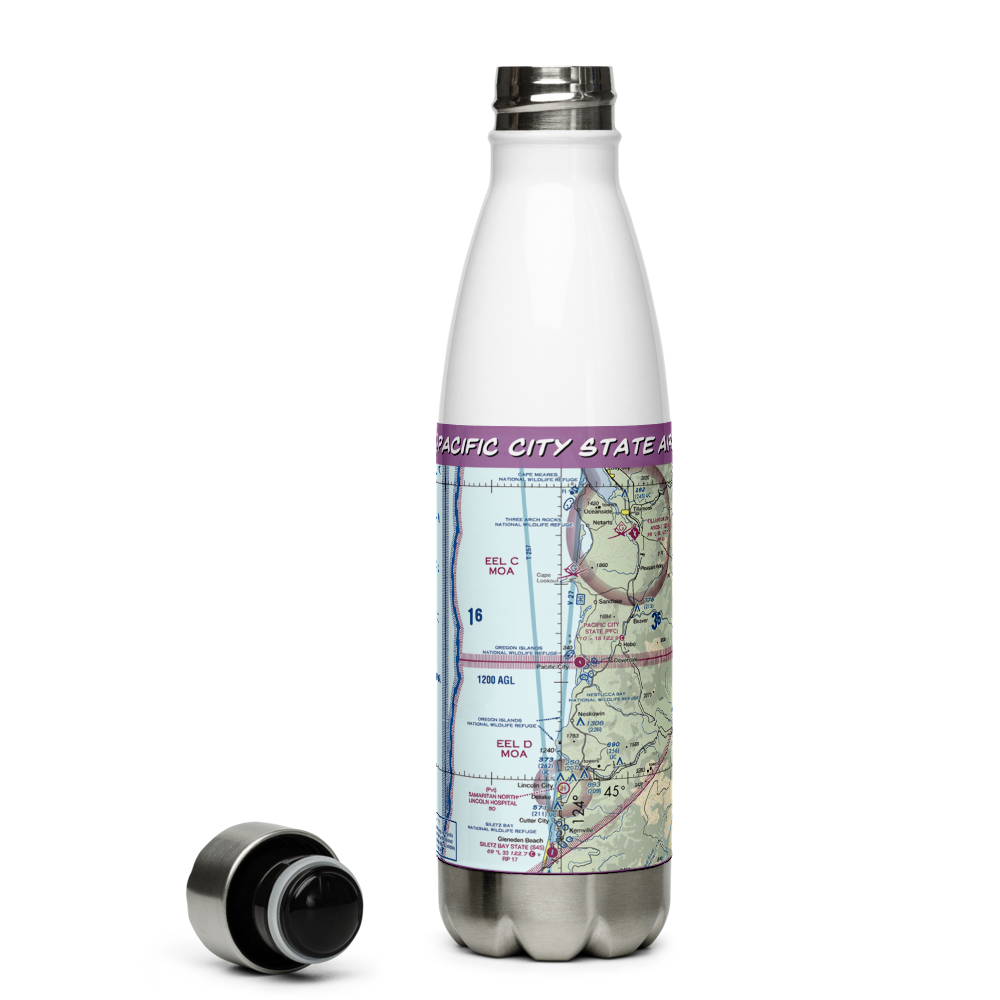 Pacific City State Airport (PFC) VFR Sectional Water Bottle 