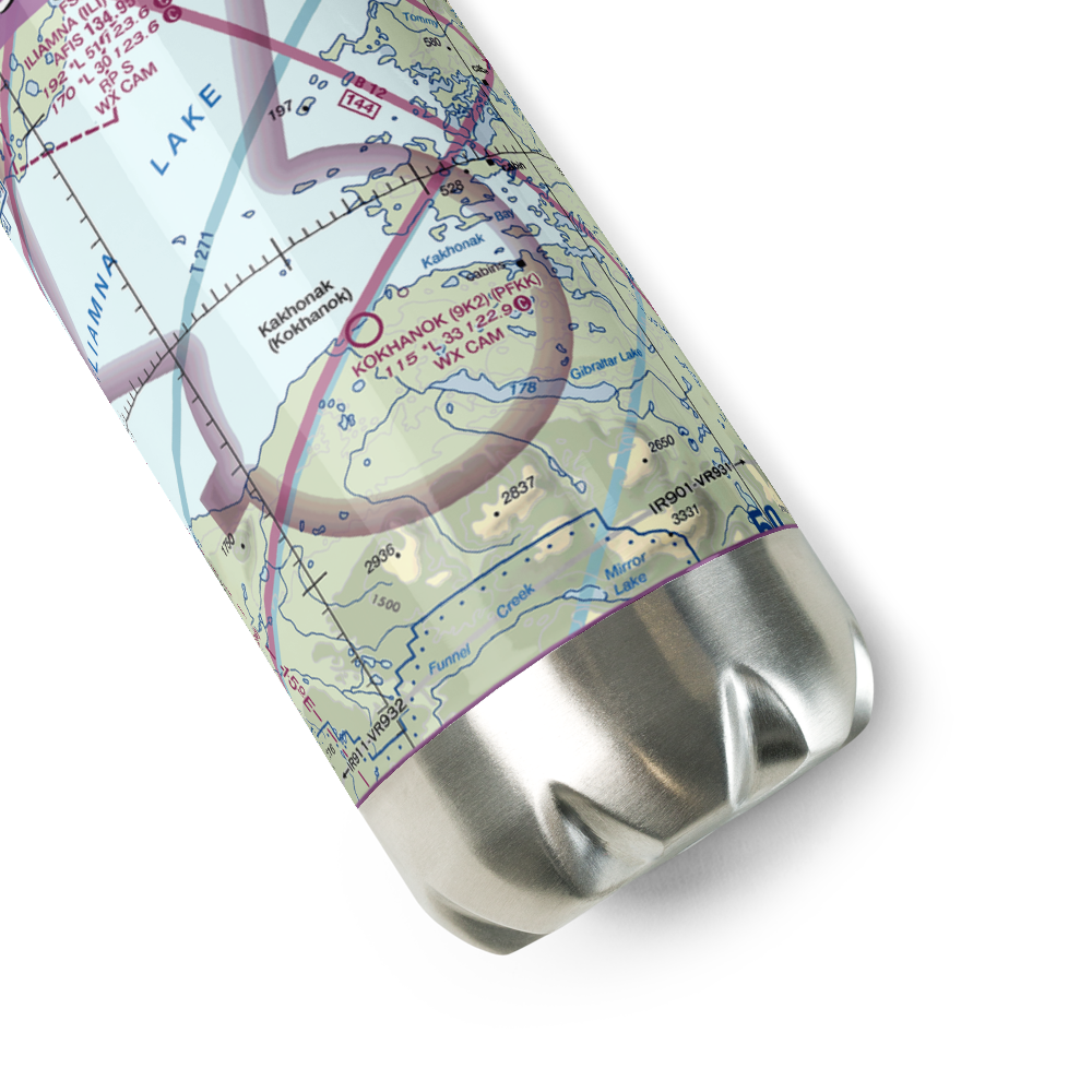 Kokhanok Airport (9K2) VFR Sectional Water Bottle 