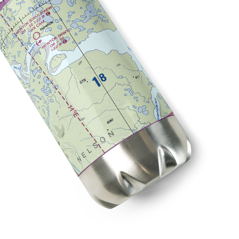 Mertarvik Quarry Road Landing Strip (F02) VFR Sectional Water Bottle 