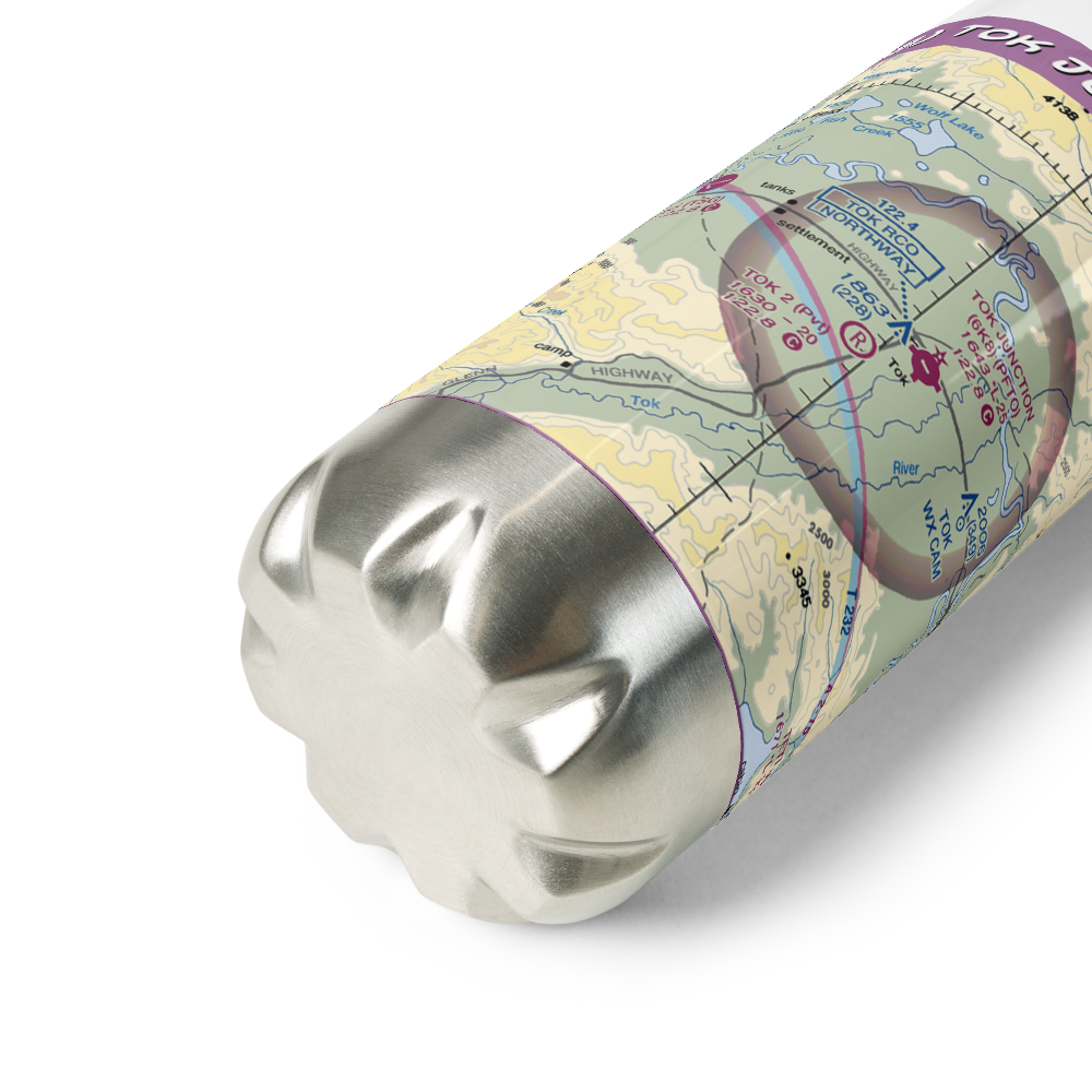 Tok Junction Airport (6K8) VFR Sectional Water Bottle 