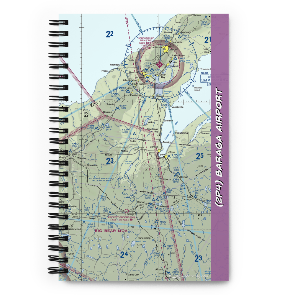 Baraga Airport (2P4) VFR Sectional Notebook 