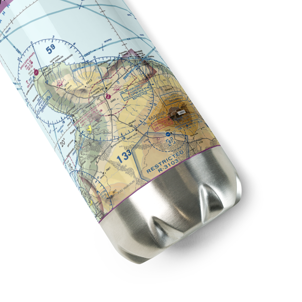 Waimea Kohala Airport (MUE) VFR Sectional Water Bottle 