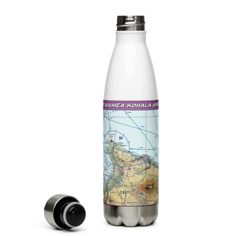 Waimea Kohala Airport (MUE) VFR Sectional Water Bottle 