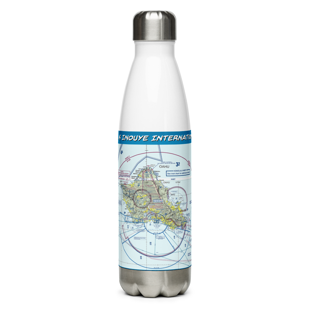 Daniel K Inouye International Airport (HNL) VFR Sectional Water Bottle 