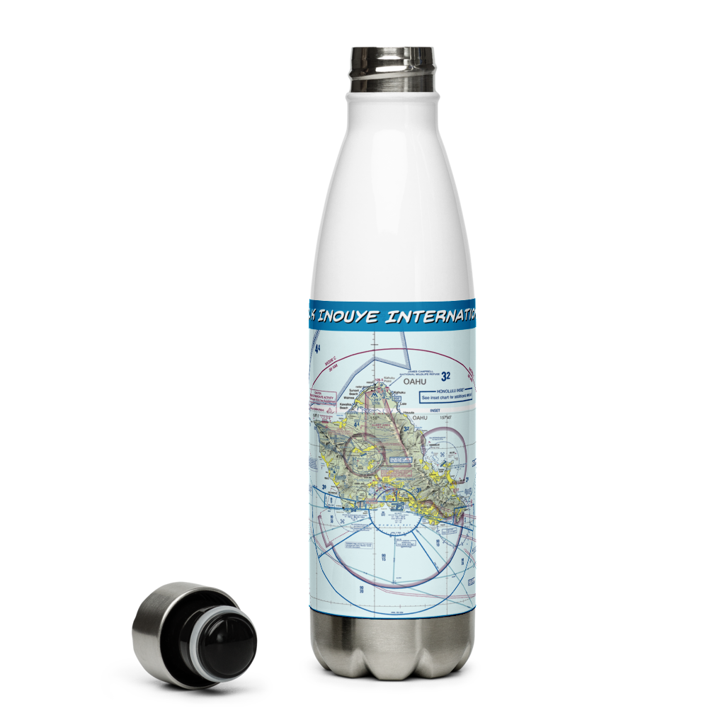 Daniel K Inouye International Airport (HNL) VFR Sectional Water Bottle 