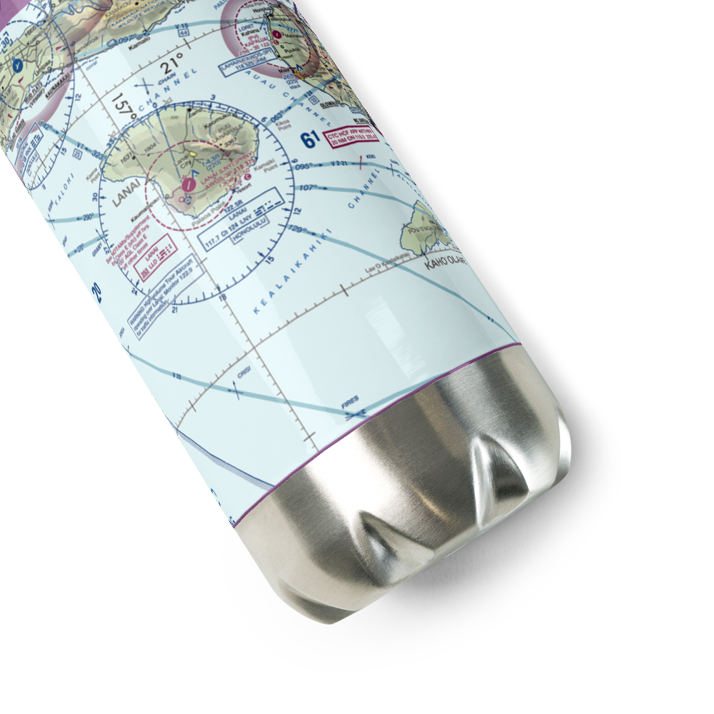 Lanai Airport (LNY) VFR Sectional Water Bottle 