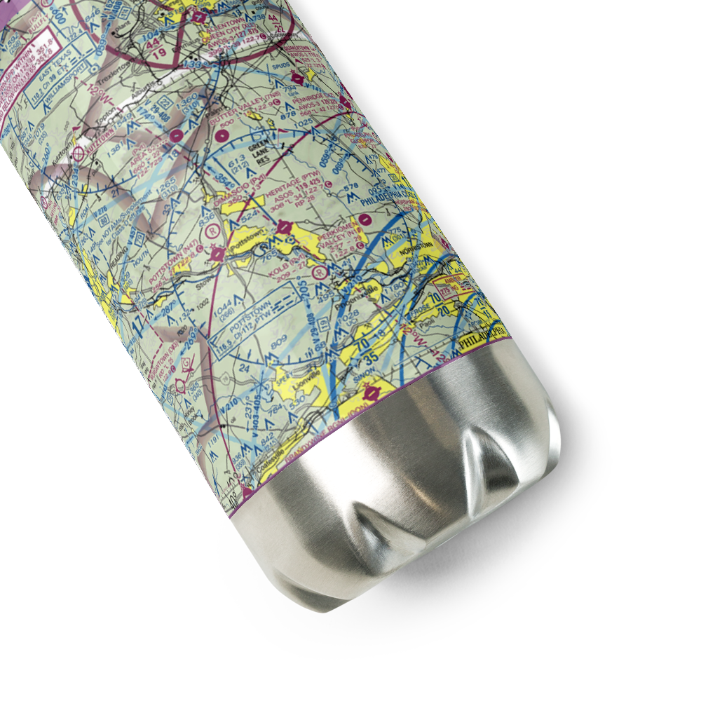 Crosswinds Airfield (PN00) VFR Sectional Water Bottle 