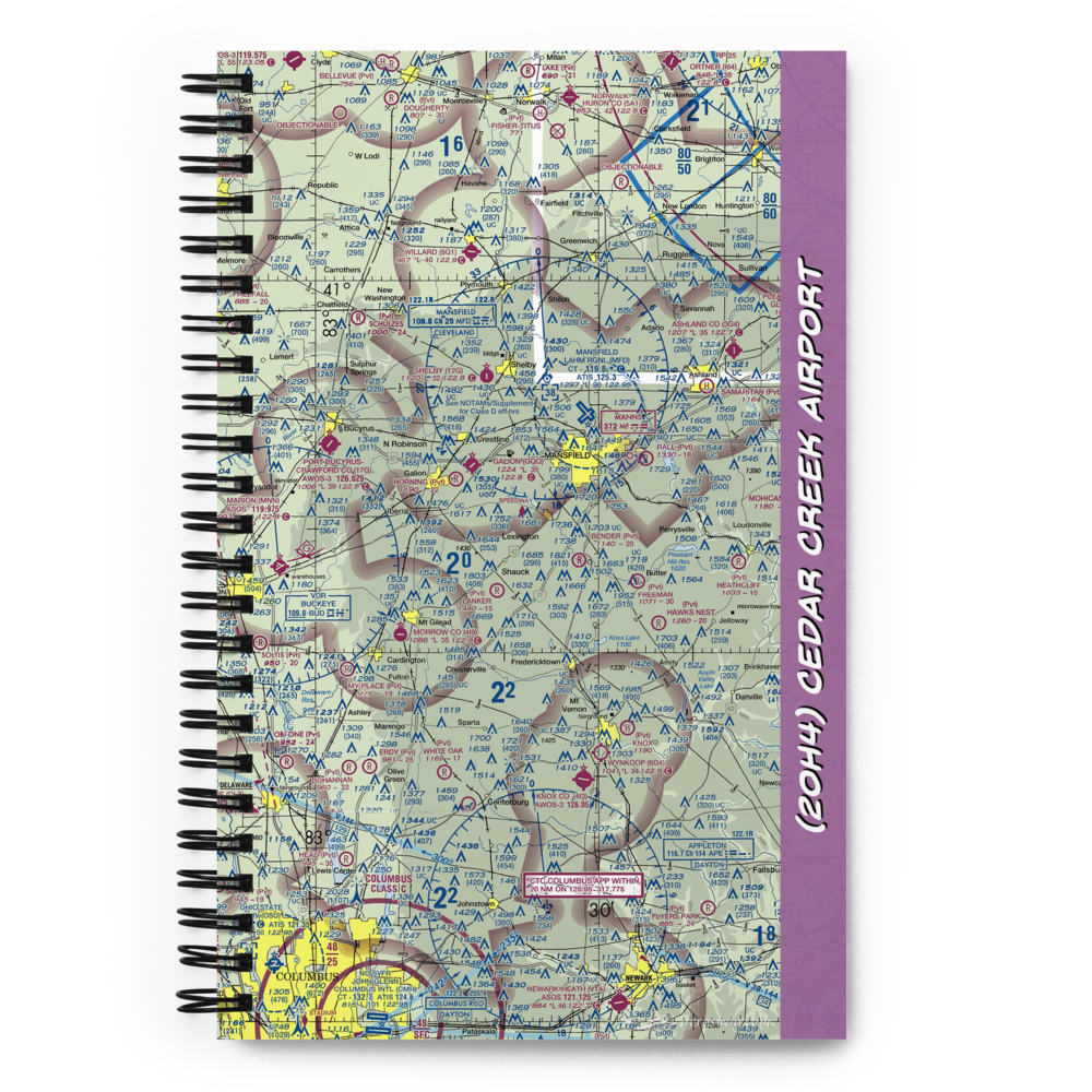 Cedar Creek Airport (2OH4) VFR Sectional Notebook 