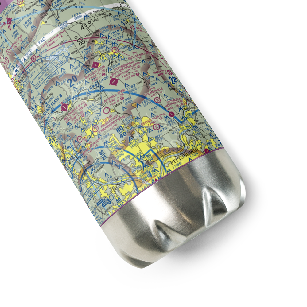 Misty Hill Farm Airport (PN14) VFR Sectional Water Bottle 