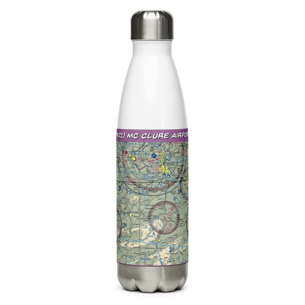 Mc Clure Airport (PN21) VFR Sectional Water Bottle 