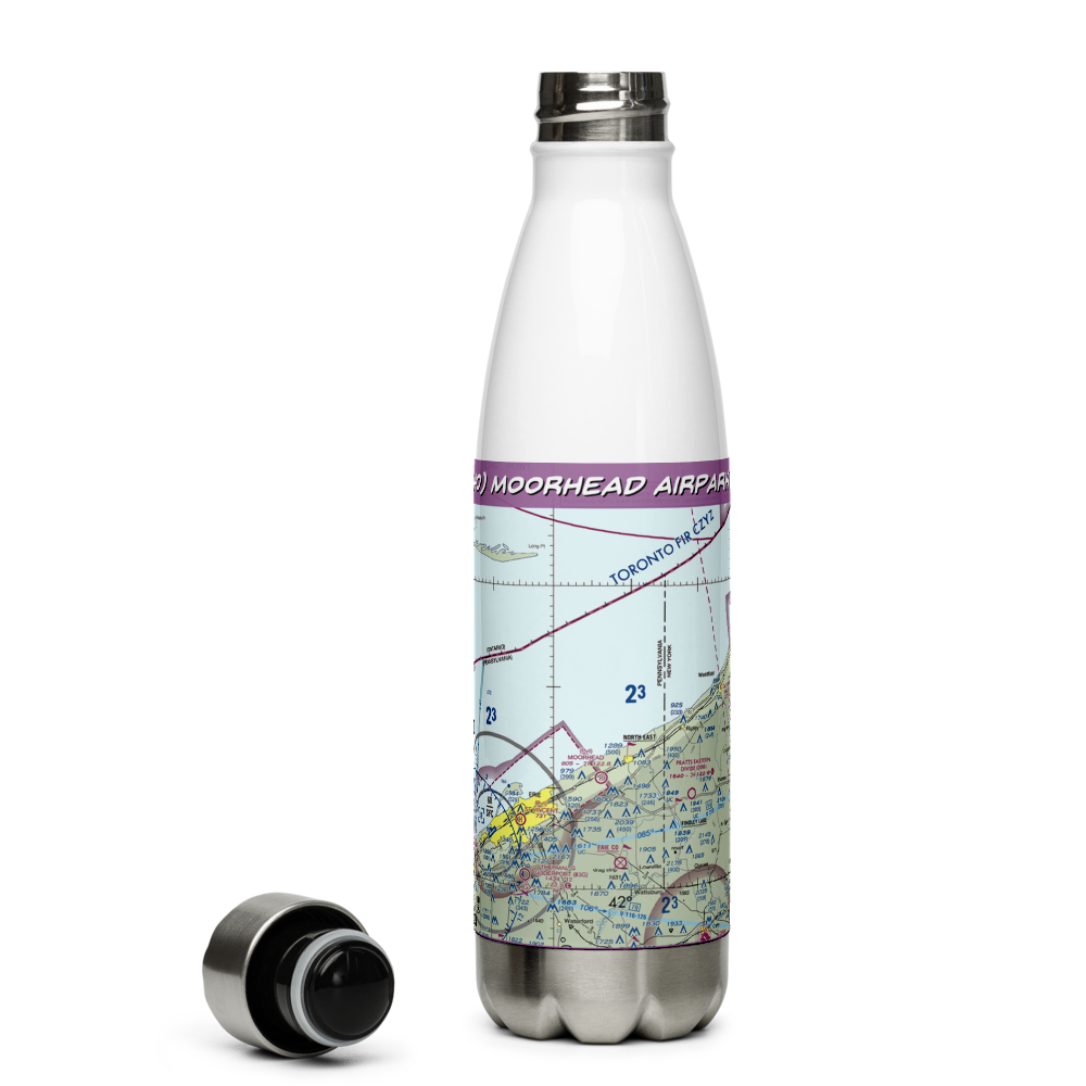 Moorhead Airpark LLC (PN40) VFR Sectional Water Bottle 