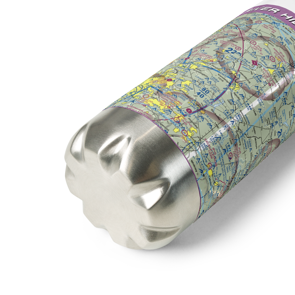River Hill Aviation Airport (PN46) VFR Sectional Water Bottle 
