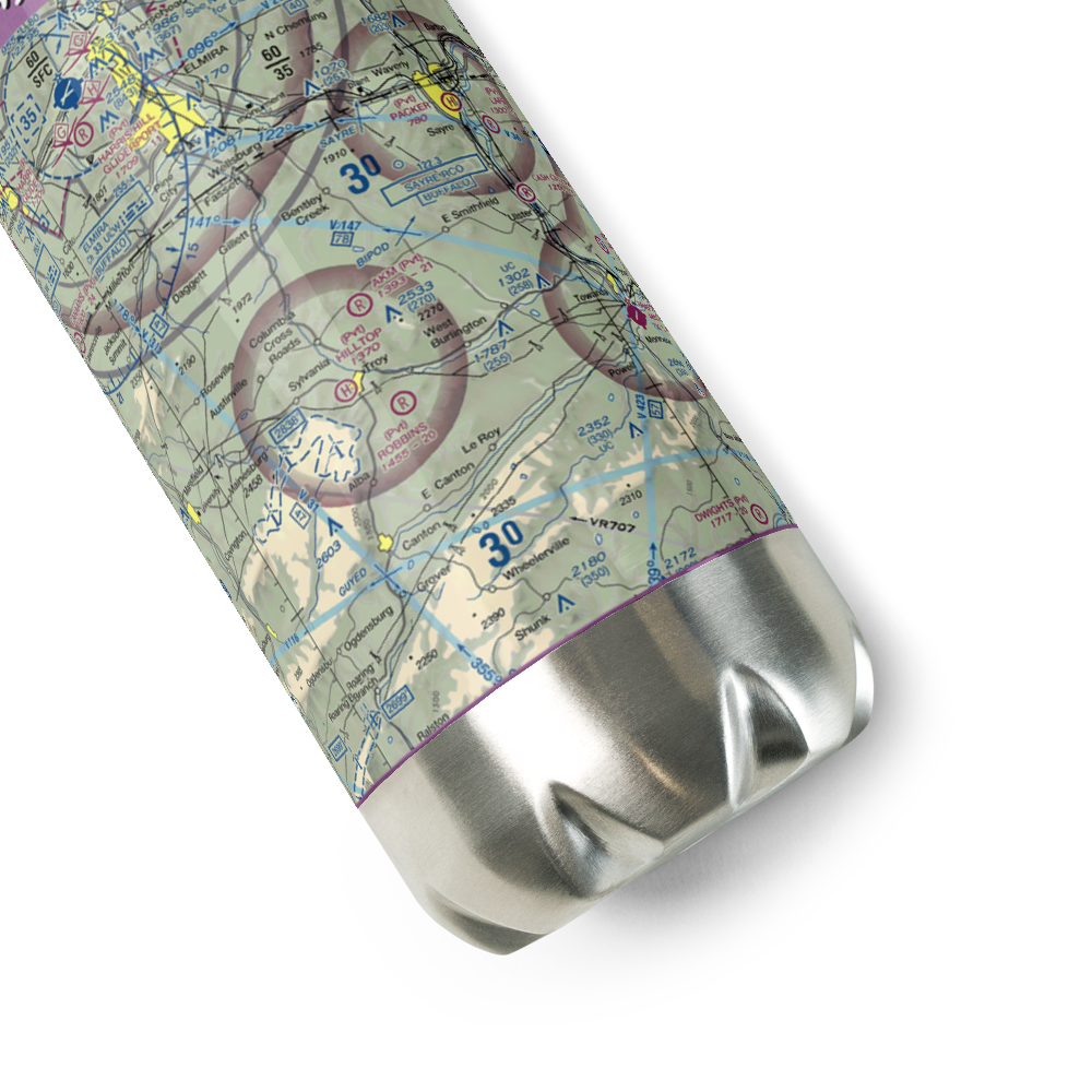 Akm Airfield (PN54) VFR Sectional Water Bottle 