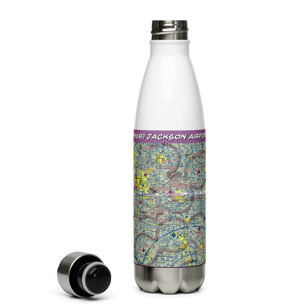 Jackson Airport (PN68) VFR Sectional Water Bottle 