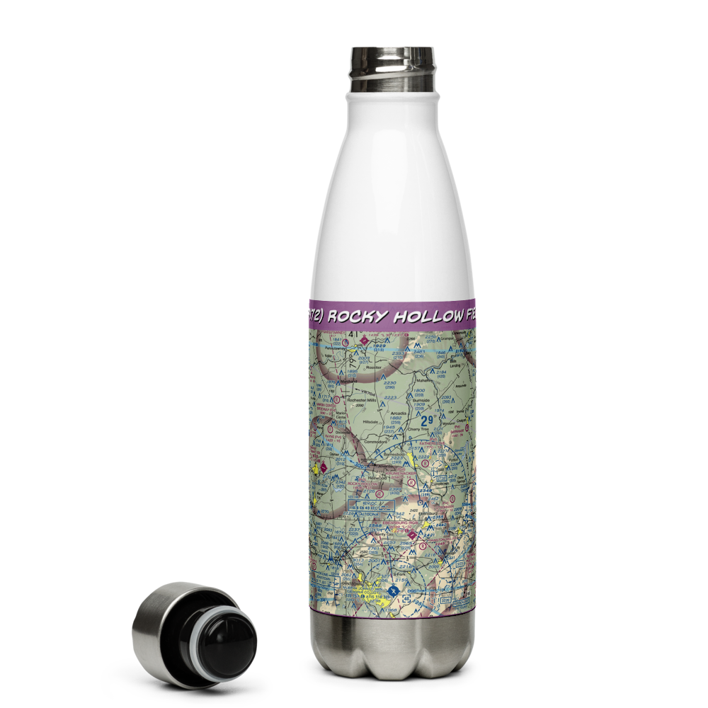 Rocky Hollow Field (PN72) VFR Sectional Water Bottle 