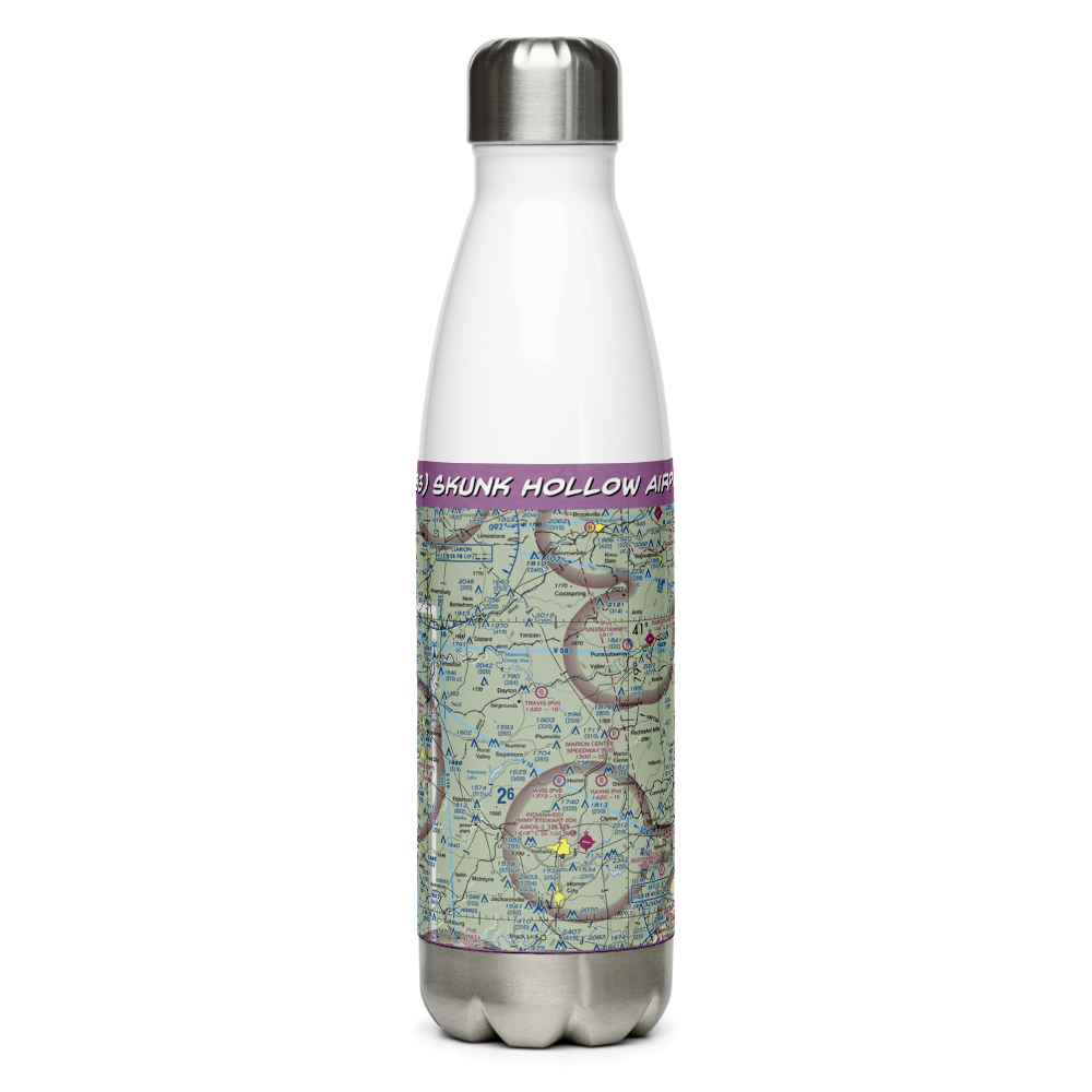 Skunk Hollow Airport (PN83) VFR Sectional Water Bottle 