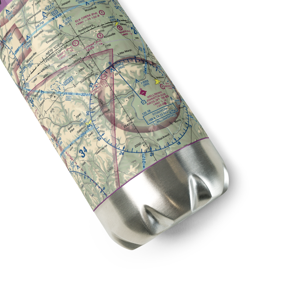 Sharretts Airport (PN91) VFR Sectional Water Bottle 