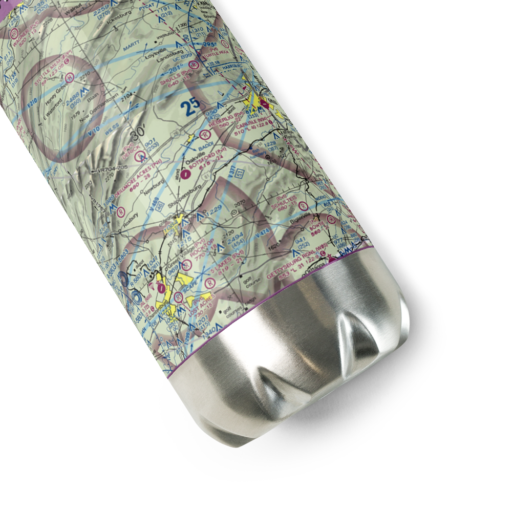 Heberlig Airport (PS02) VFR Sectional Water Bottle 